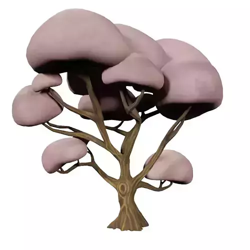 Ancient Cherry Blossom Tree - Stylized