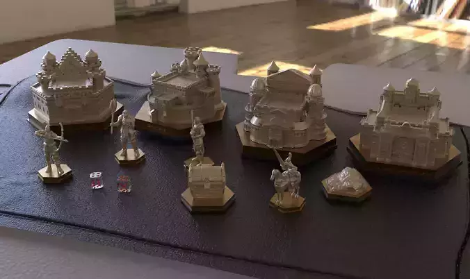 Medieval combatant plastic model