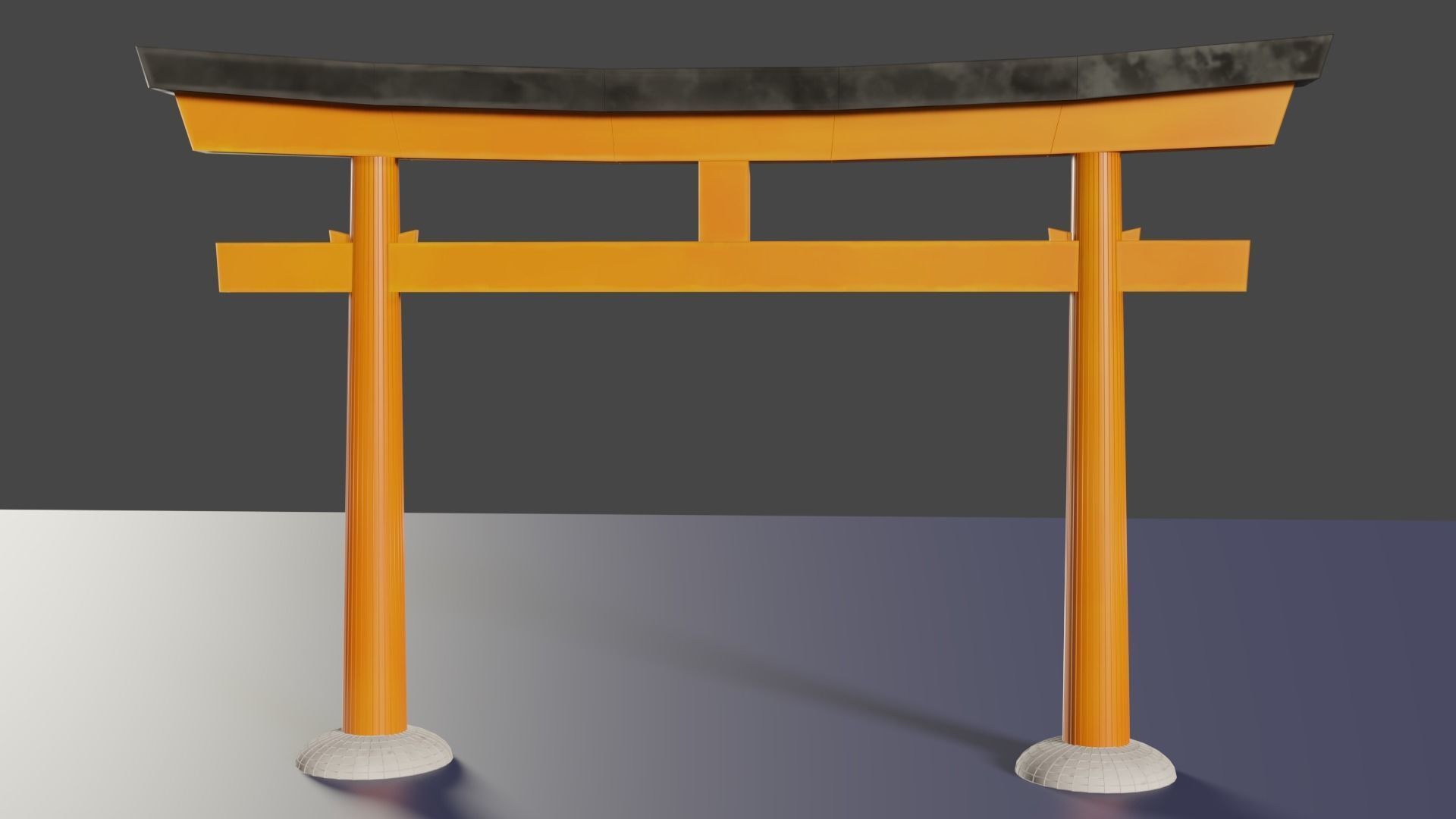 Japanese Torii Gate - Stylized Low-poly 3D model_6