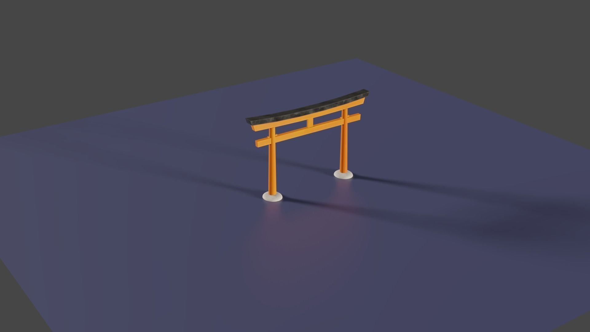 Japanese Torii Gate - Stylized Low-poly 3D model_5