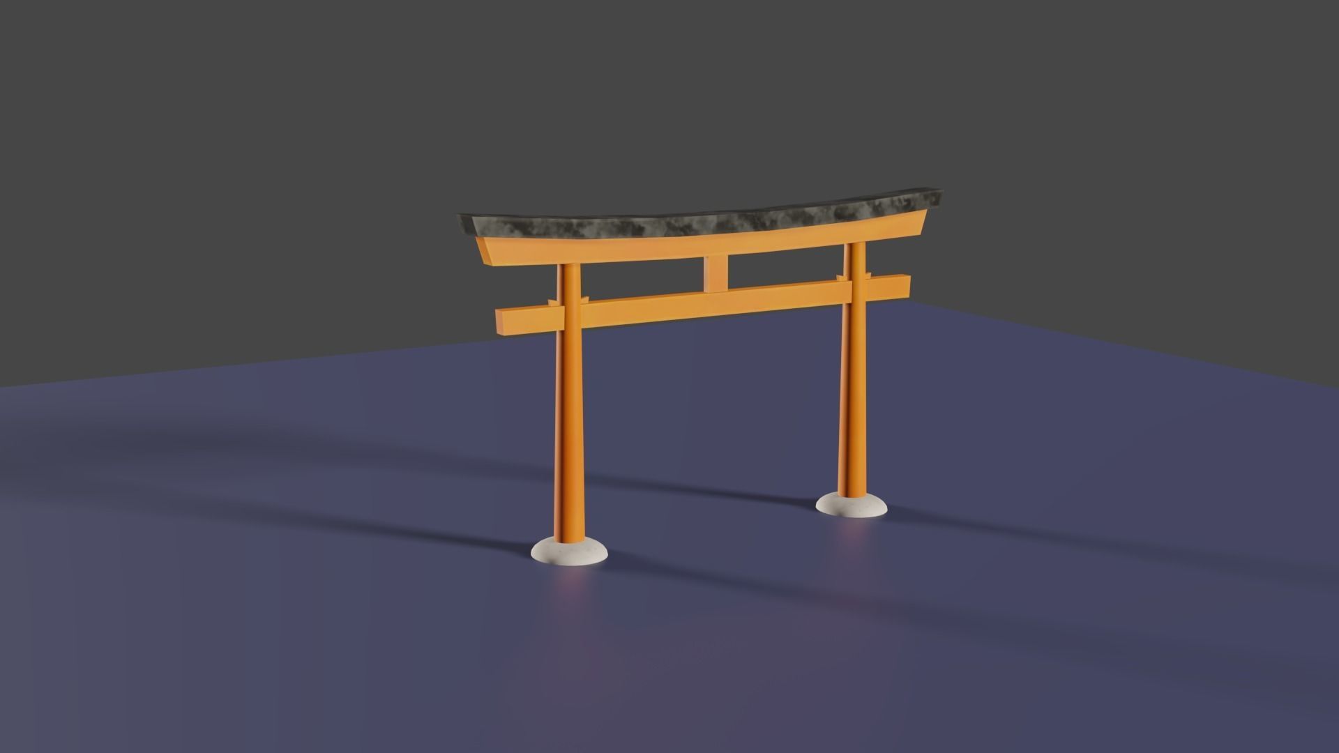 Japanese Torii Gate - Stylized Low-poly 3D model_4