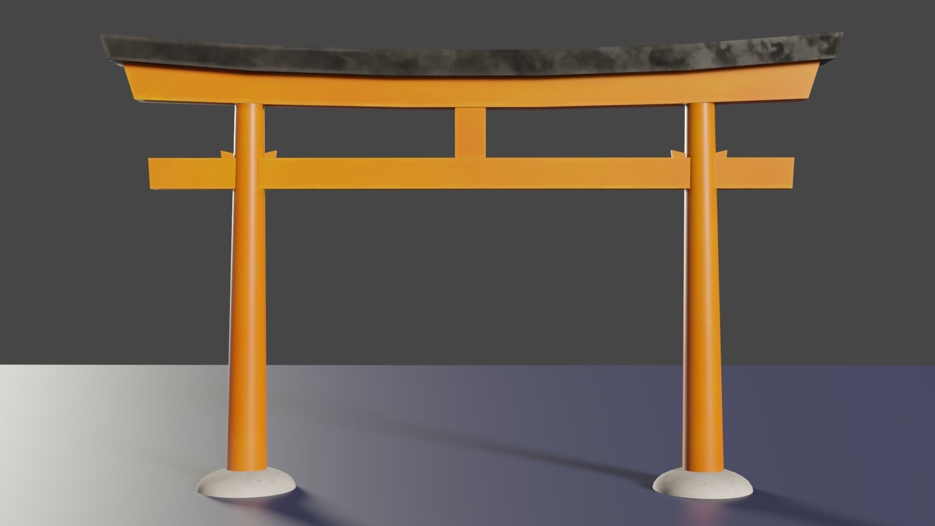 Japanese Torii Gate - Stylized Low-poly 3D model_2