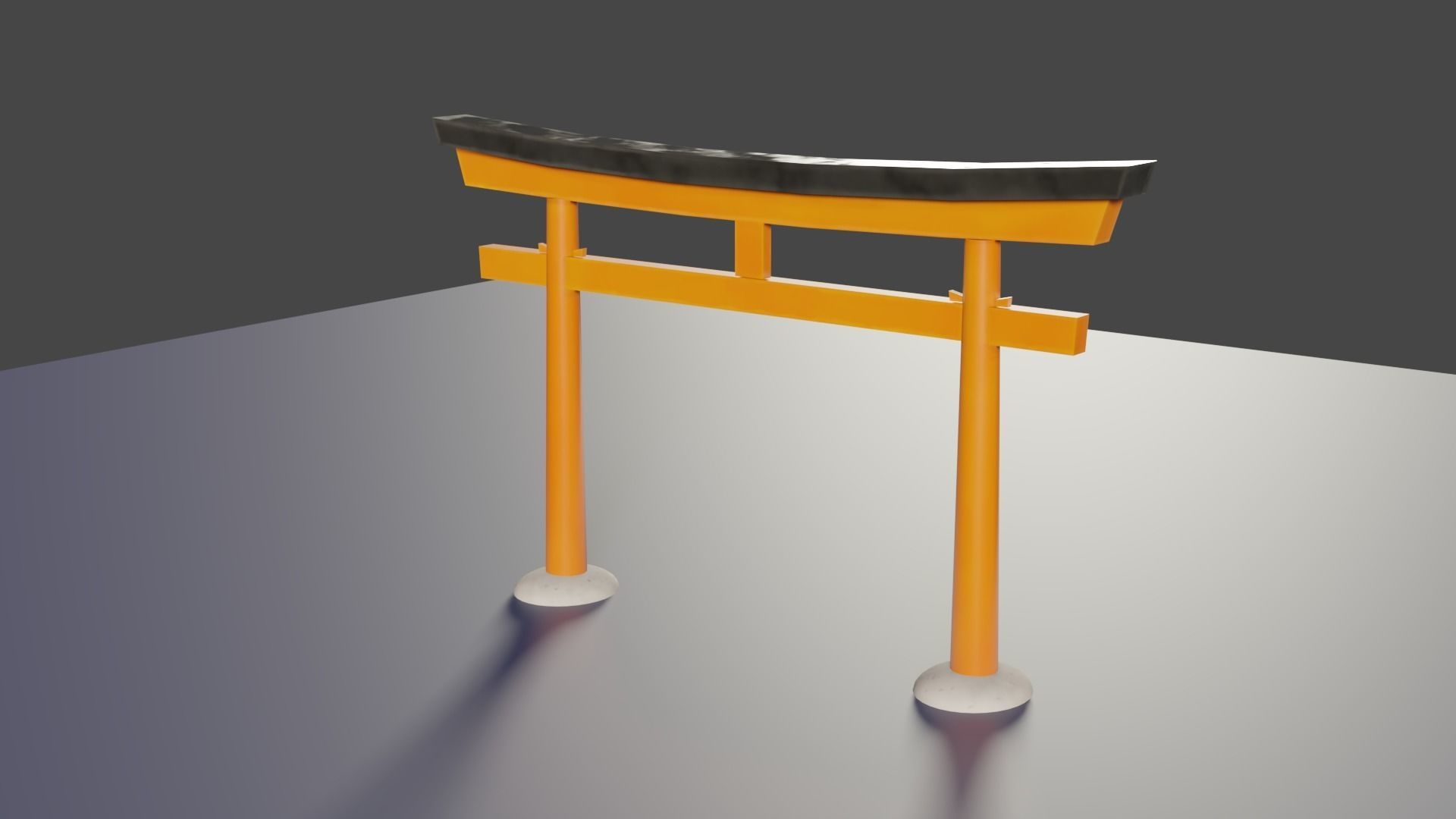 Japanese Torii Gate - Stylized Low-poly 3D model_3