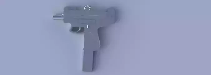 Uzi Pendant Gold Silver Platinum Jewelry Necklace