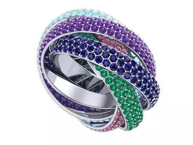 Interlocked Diamond Bands 3D print model