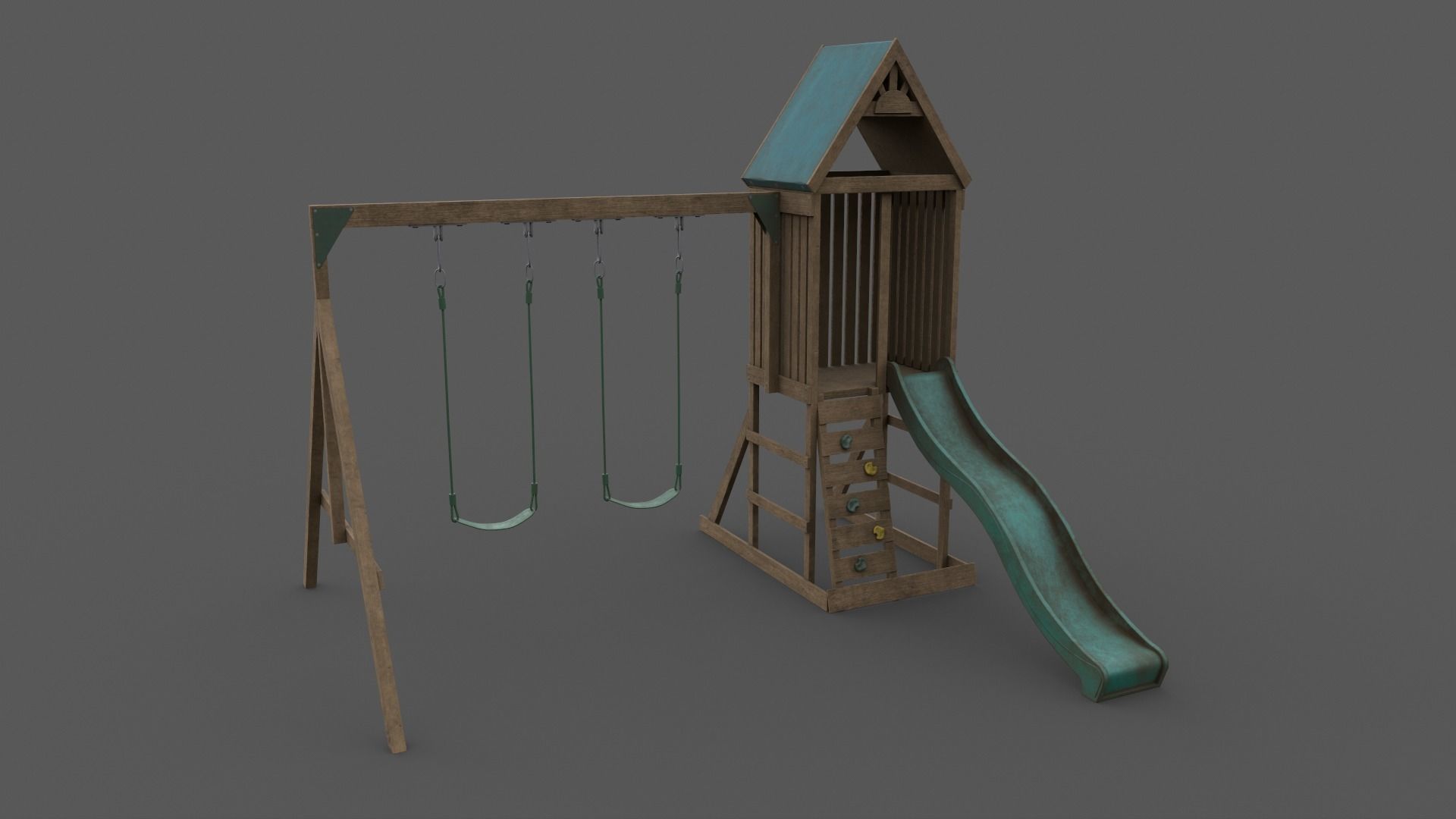PBR Playground Jungle Gym 01 Low-poly 3D model_7