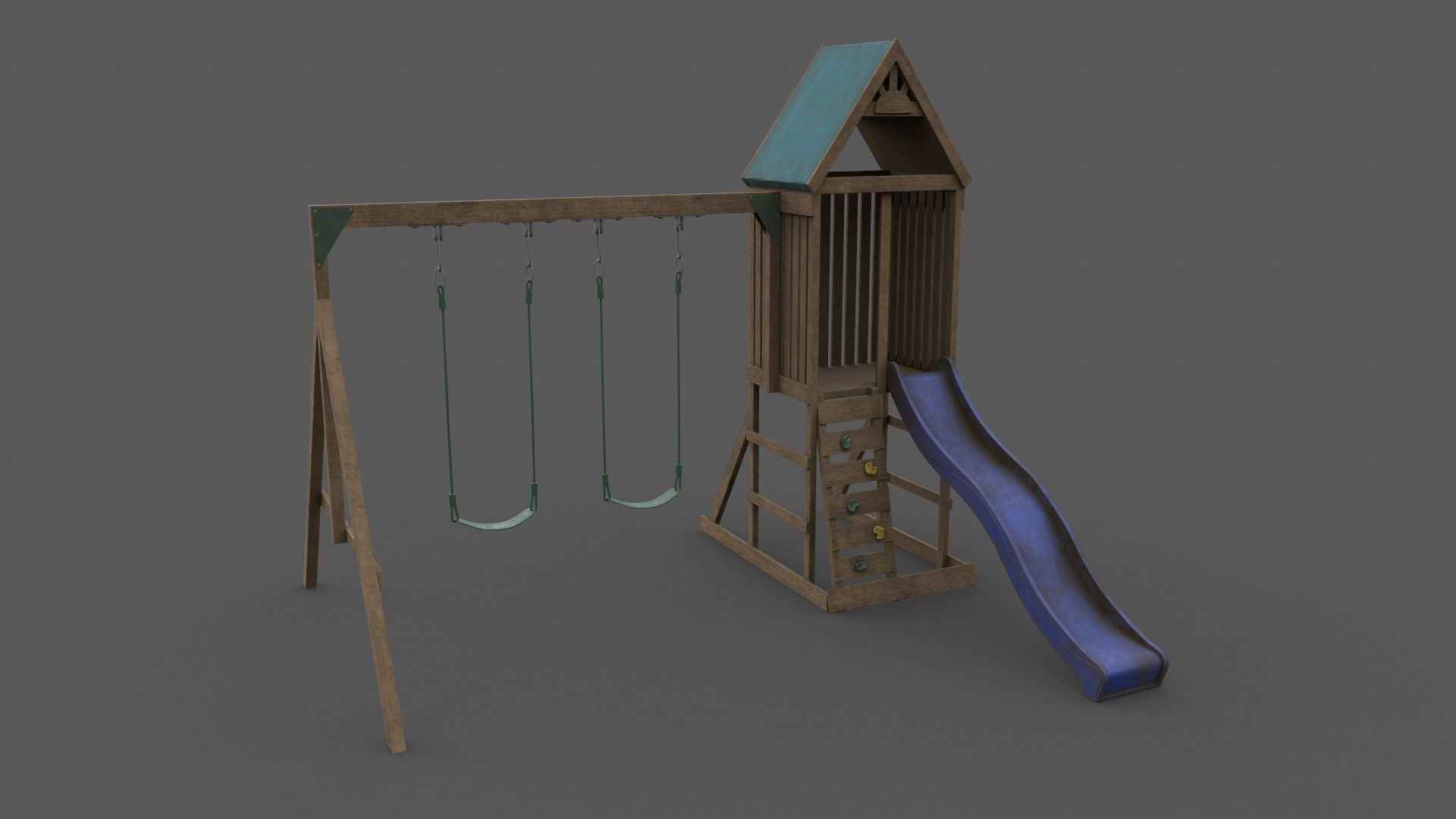 PBR Playground Jungle Gym 01 Low-poly 3D model_5