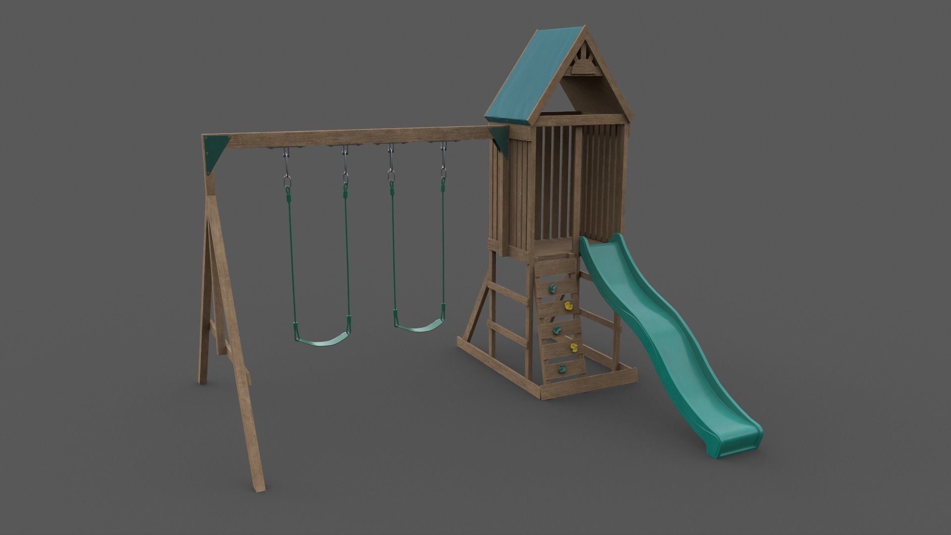 PBR Playground Jungle Gym 01 Low-poly 3D model_6