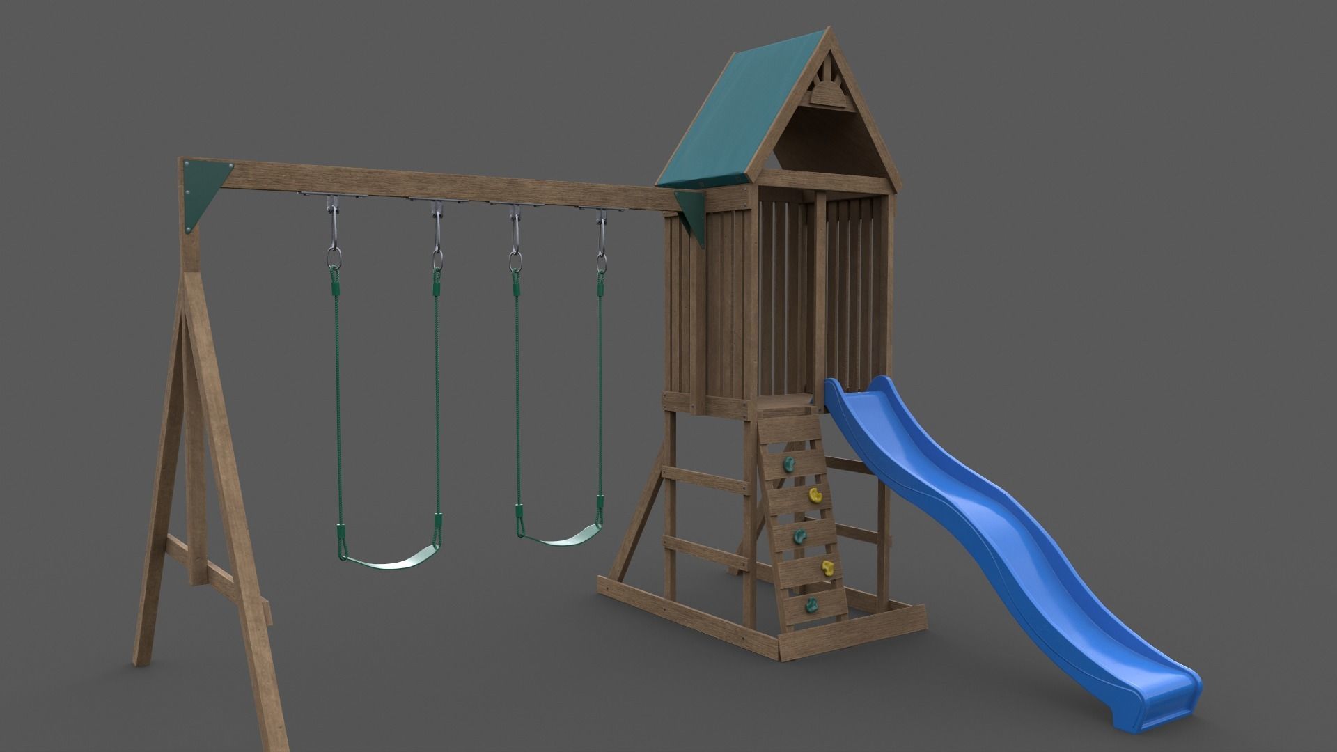 PBR Playground Jungle Gym 01 Low-poly 3D model_20