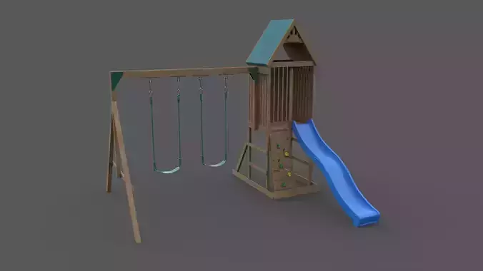 PBR Playground Jungle Gym 01 Low-poly 3D model
