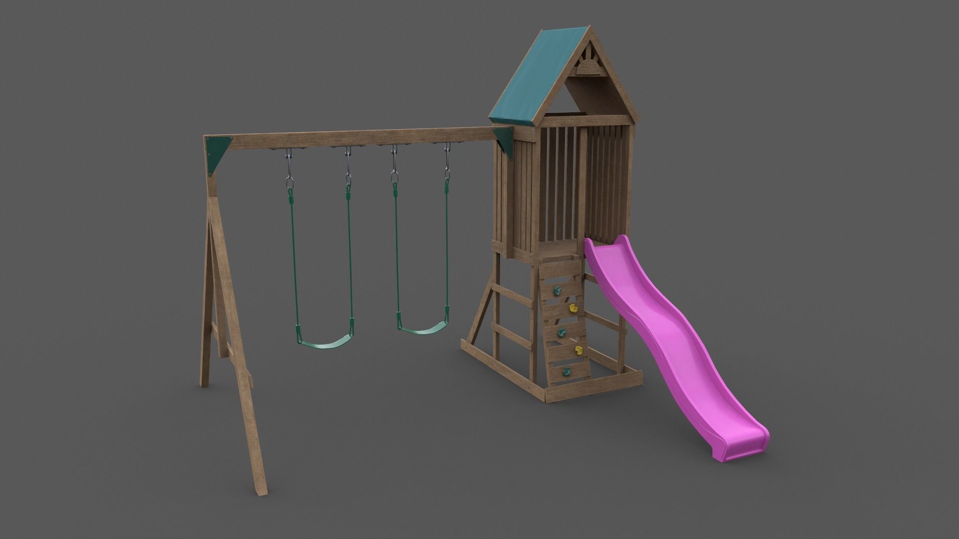 PBR Playground Jungle Gym 01 Low-poly 3D model_10