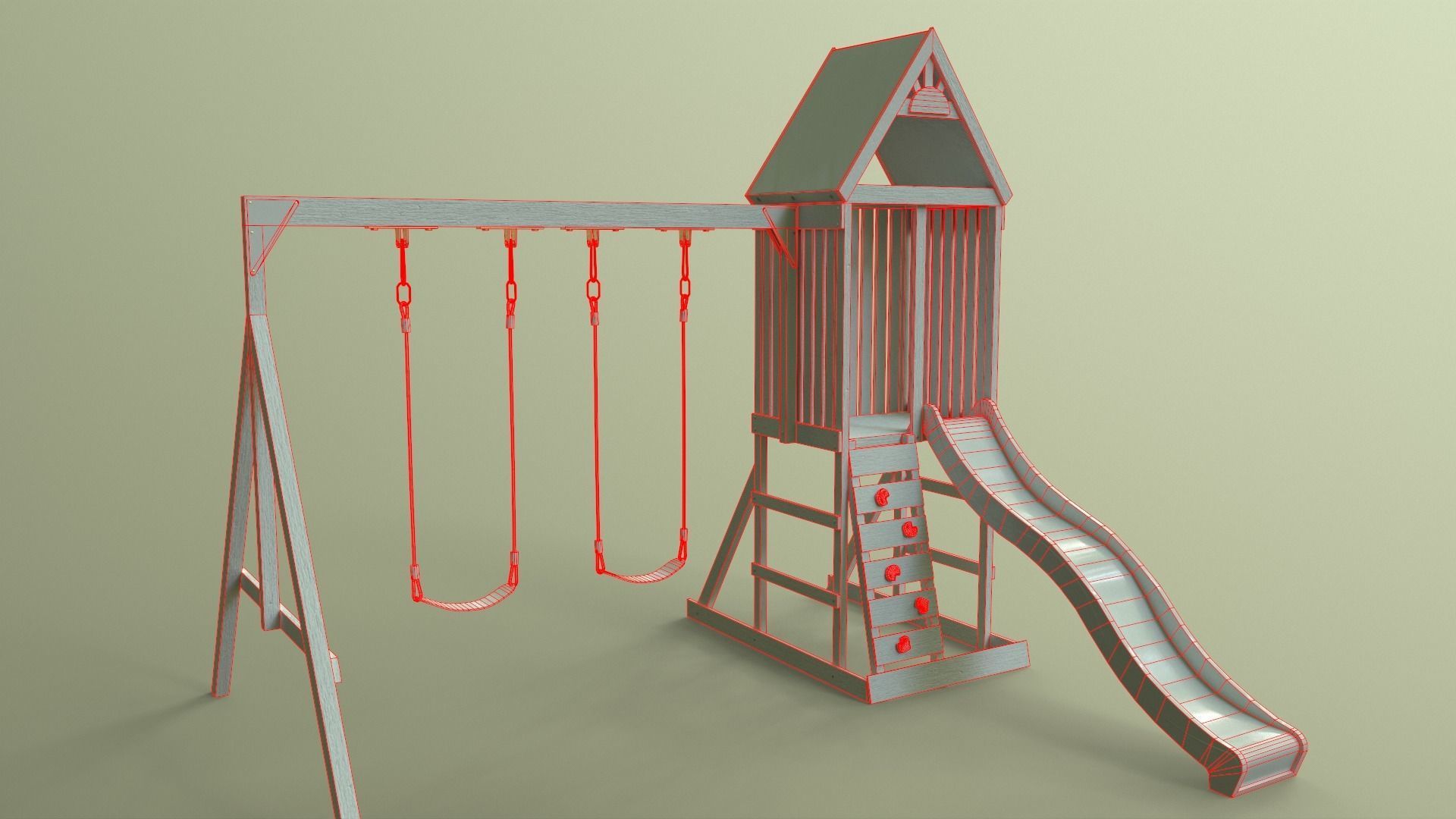 PBR Playground Jungle Gym 01 Low-poly 3D model_37