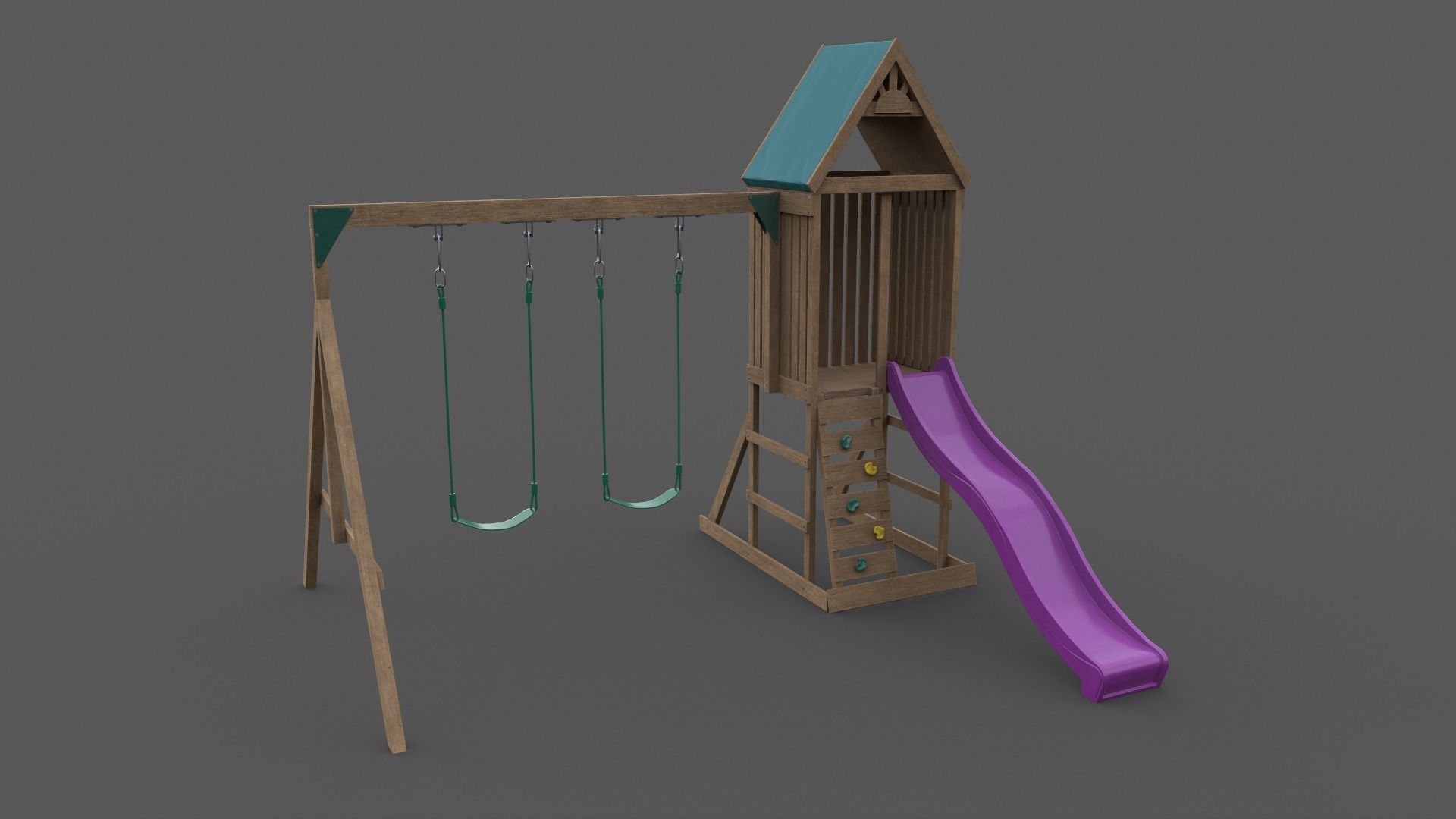 PBR Playground Jungle Gym 01 Low-poly 3D model_12