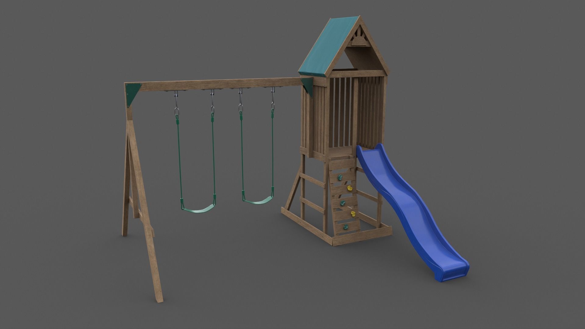 PBR Playground Jungle Gym 01 Low-poly 3D model_4