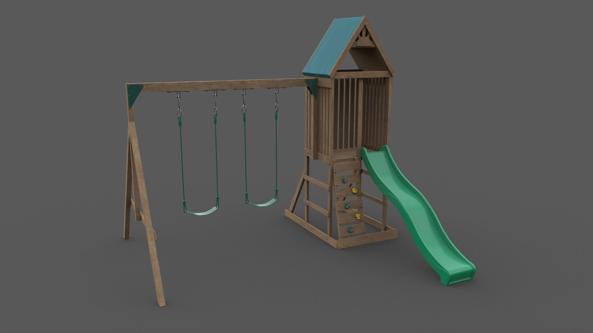 PBR Playground Jungle Gym 01 Low-poly 3D model_8