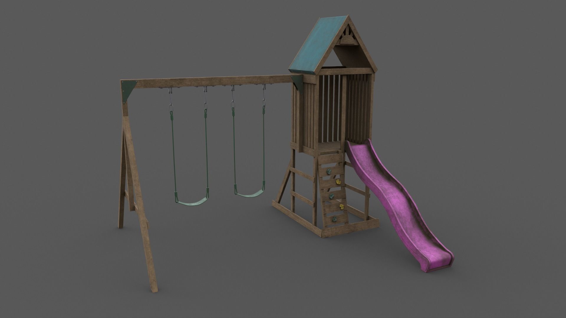 PBR Playground Jungle Gym 01 Low-poly 3D model_11