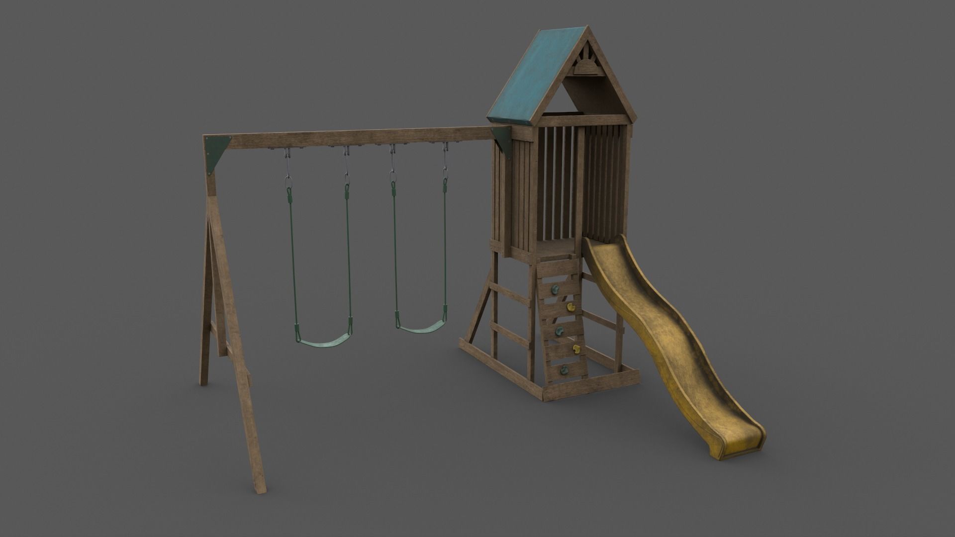 PBR Playground Jungle Gym 01 Low-poly 3D model_17