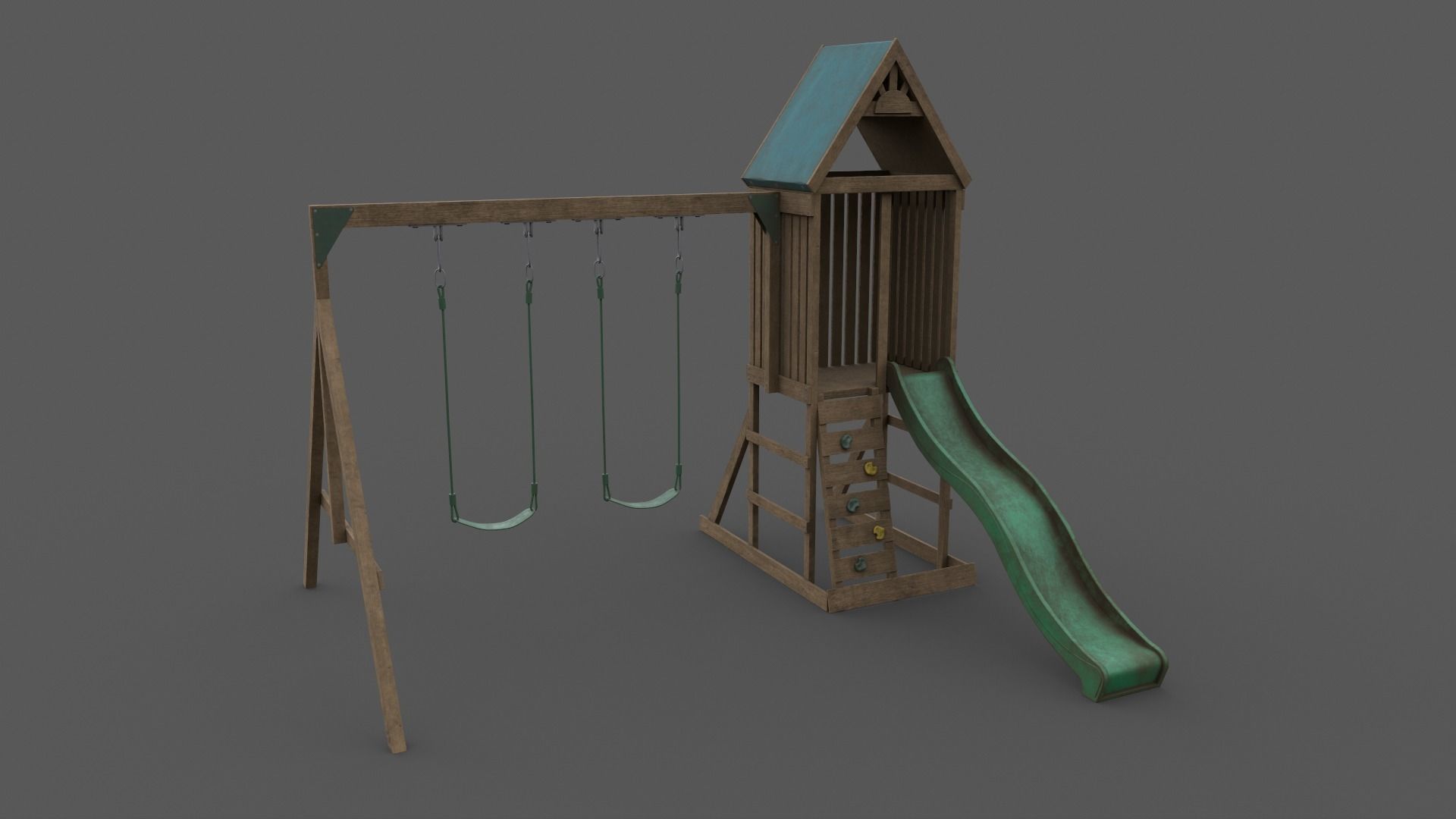PBR Playground Jungle Gym 01 Low-poly 3D model_9