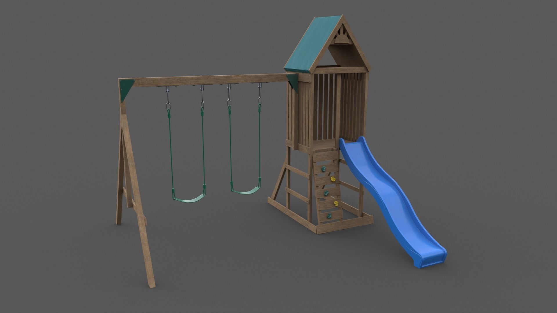 PBR Playground Jungle Gym 01 Low-poly 3D model_2