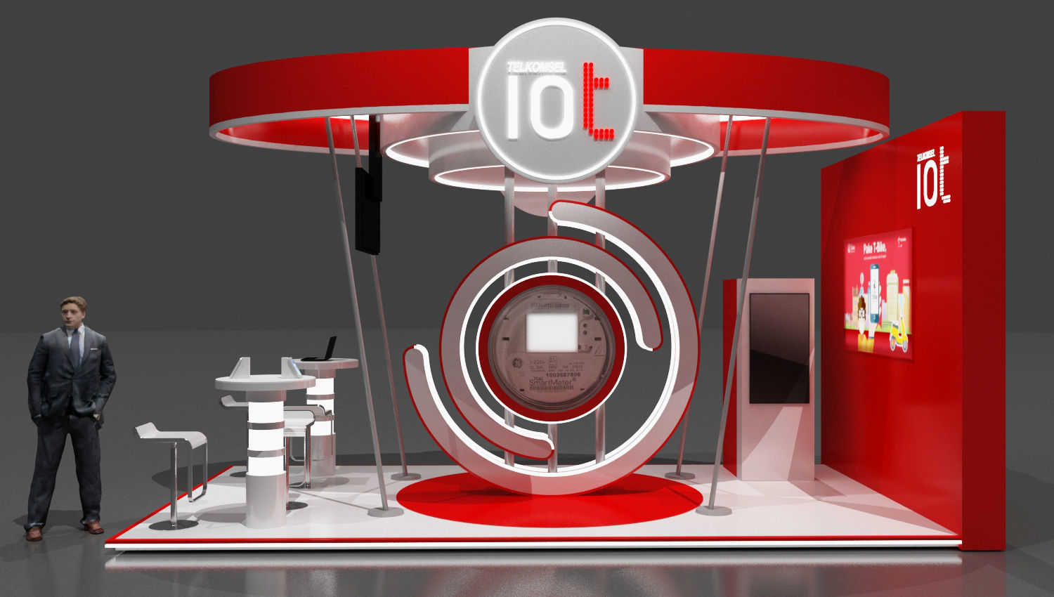 Trade Show Booth Package 3D model_1