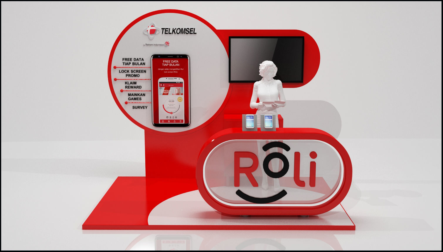 Trade Show Booth Package 3D model_2