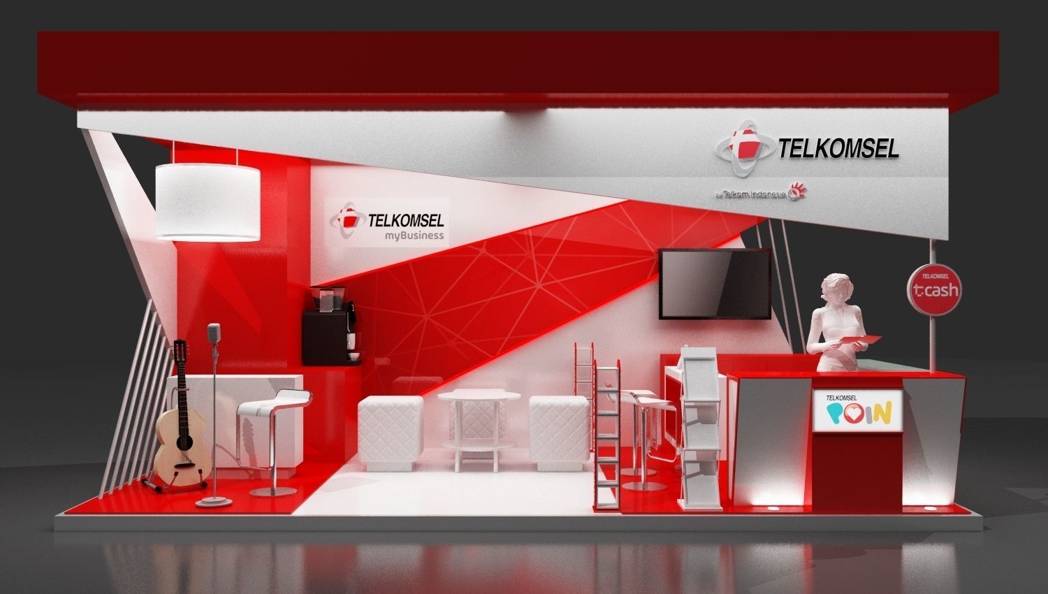 Trade Show Booth Package 3D model_4