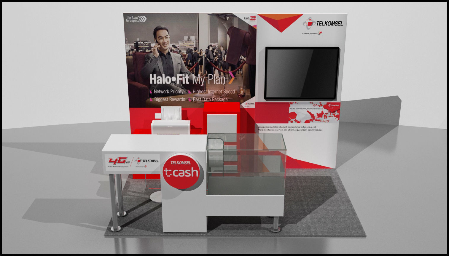 Trade Show Booth Package 3D model_5