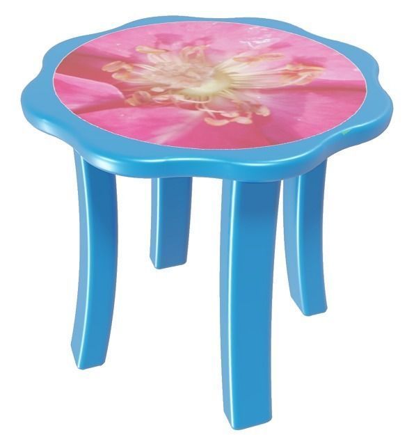 Fabulous Round Flower Table Low-poly 3D model_1