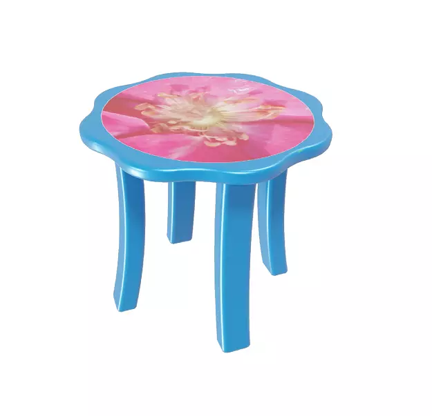 Fabulous Round Flower Table Low-poly 3D model_0