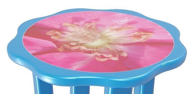 Fabulous Round Flower Table Low-poly 3D model_2