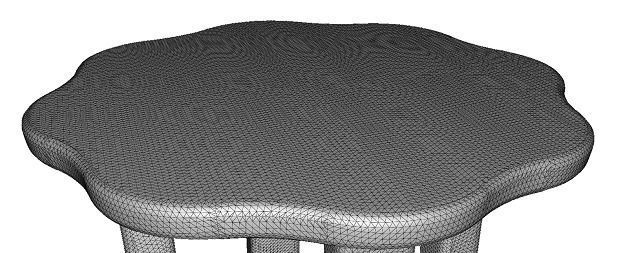 Fabulous Round Flower Table Low-poly 3D model_4