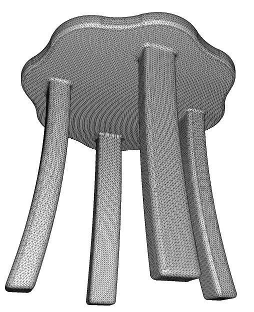 Fabulous Round Flower Table Low-poly 3D model_5