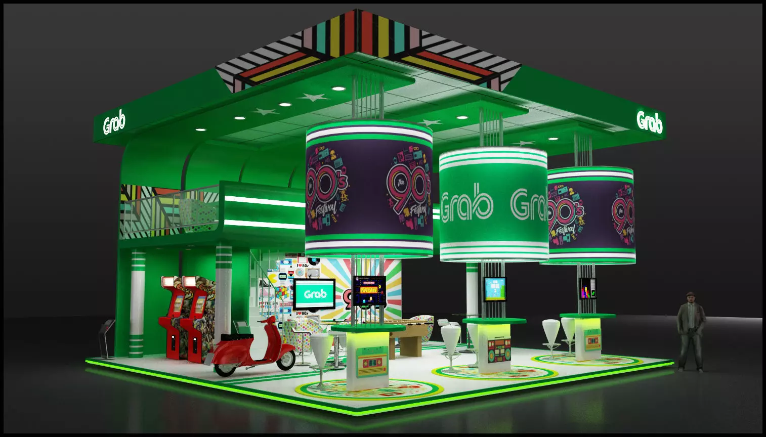 GRAB Booth Exhibition 3D model_0