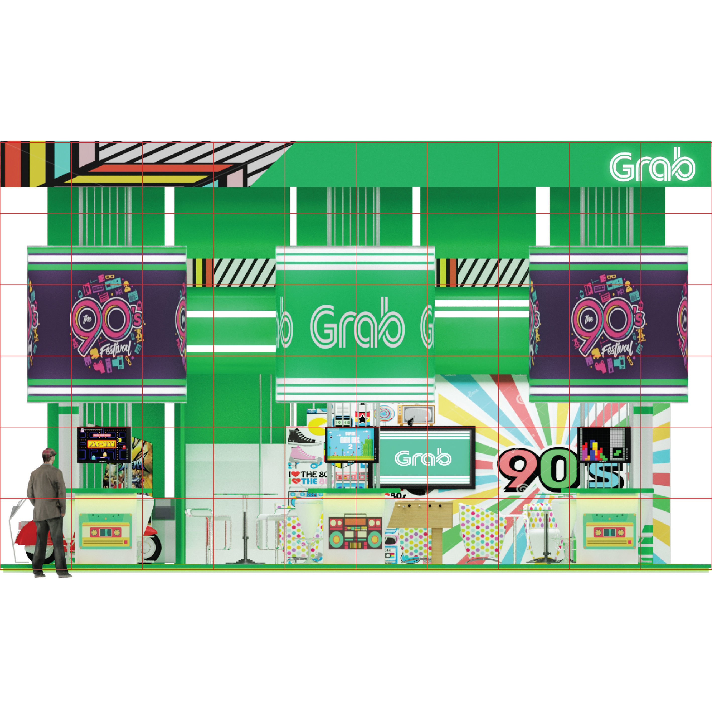 GRAB Booth Exhibition 3D model_7