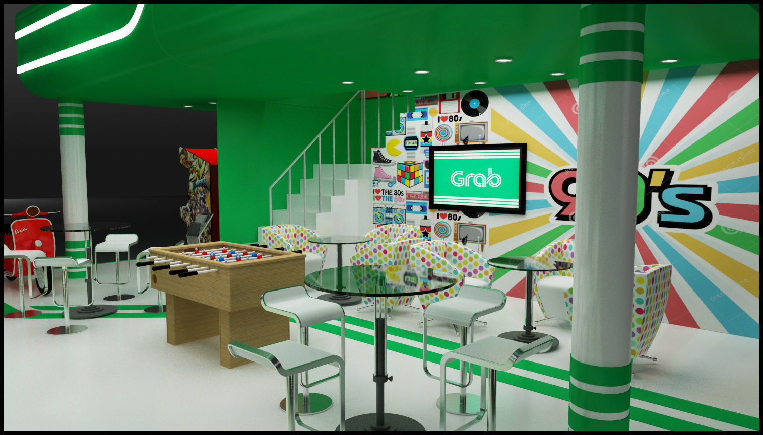 GRAB Booth Exhibition 3D model_4