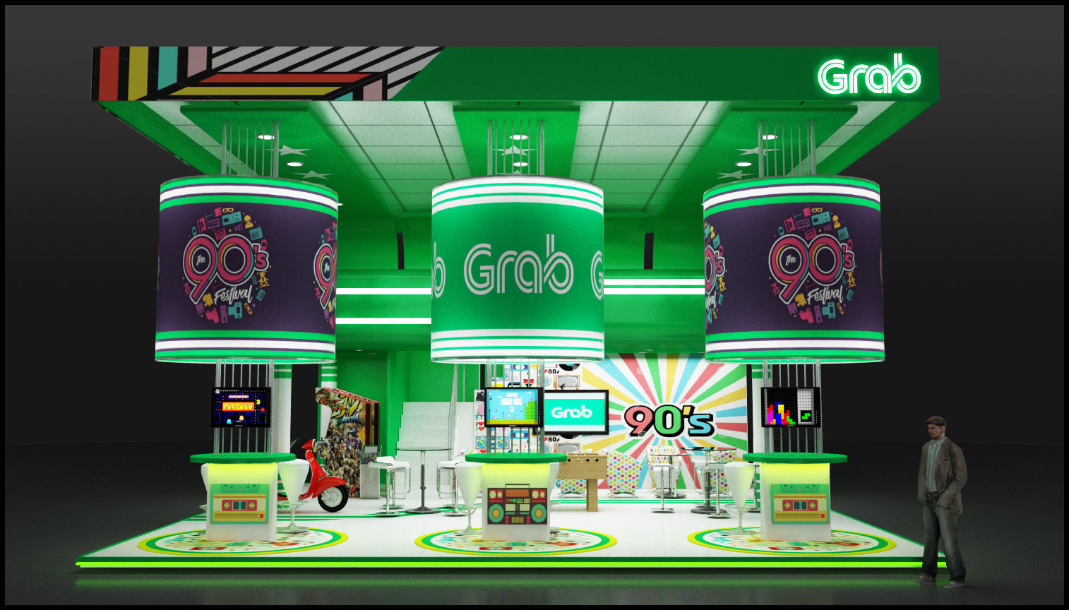 GRAB Booth Exhibition 3D model_1