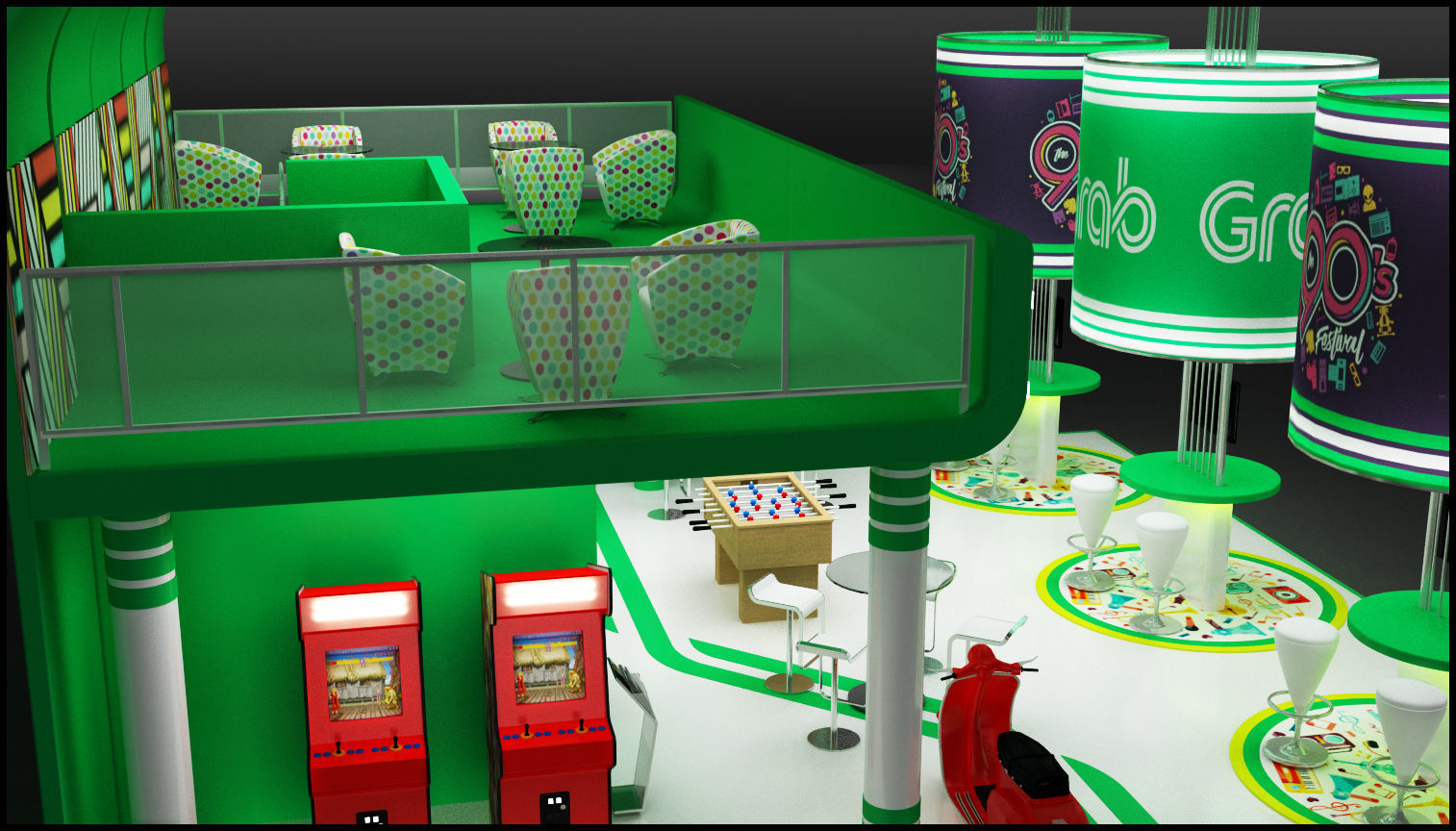 GRAB Booth Exhibition 3D model_5