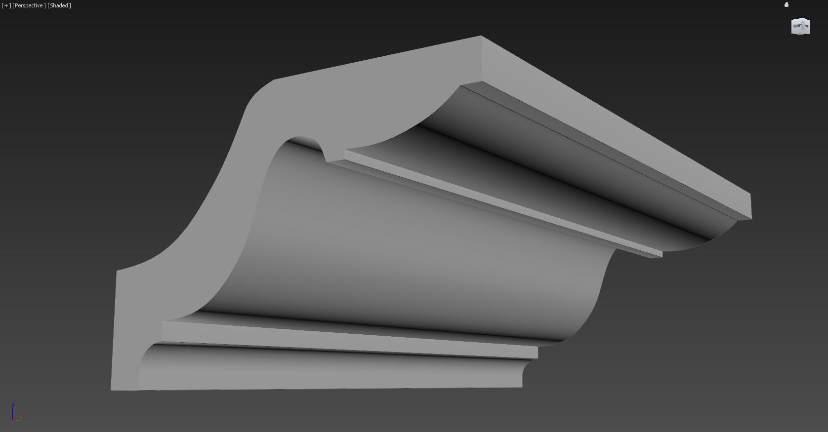 Cornice Moulding Low-poly 3D model_1