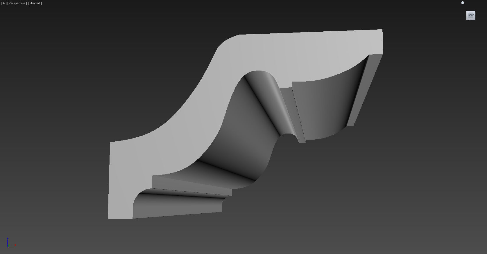Cornice Moulding Low-poly 3D model_5