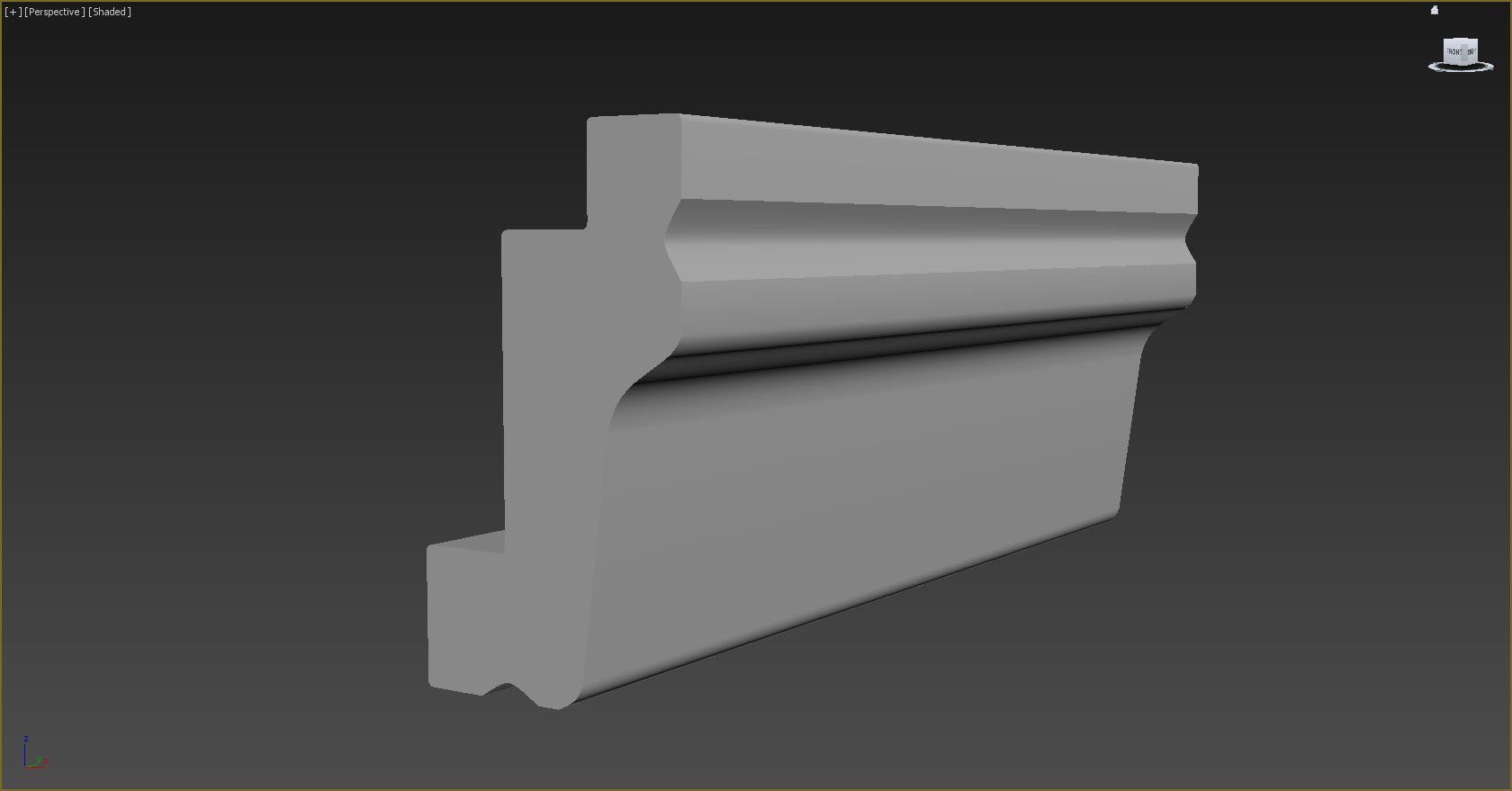 Cornice Moulding Low-poly 3D model_1