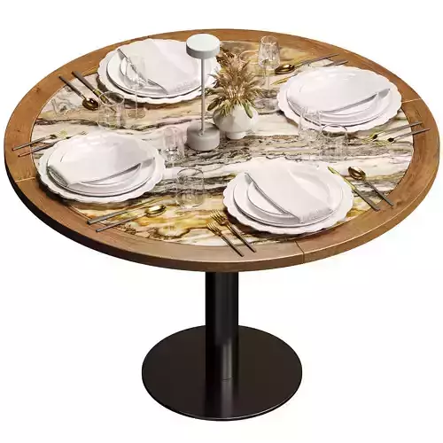 Table setting for a cafe or restaurant