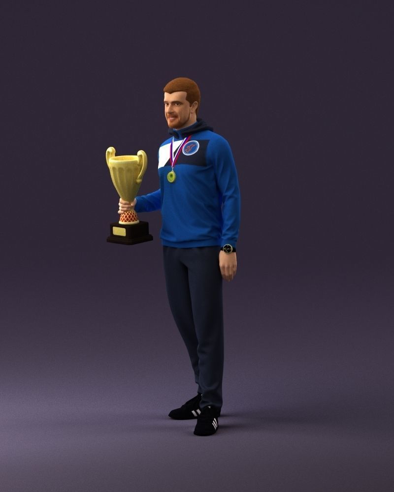 sportsman with cup 1073 3D Print Ready 3D print model_22