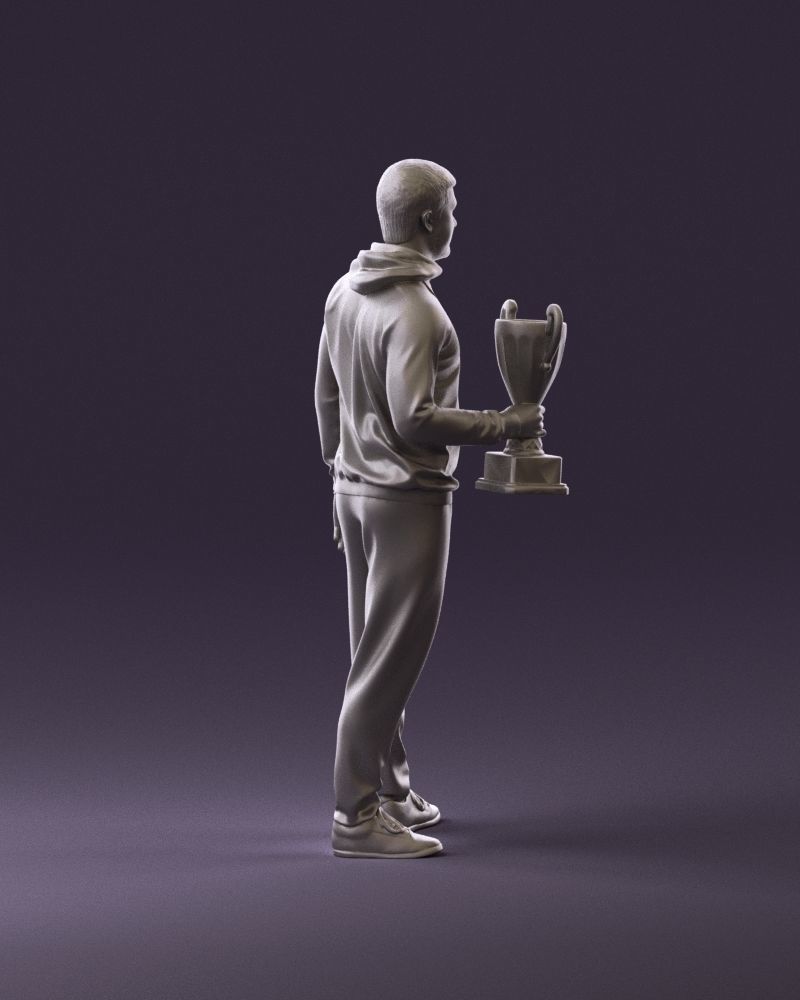 sportsman with cup 1073 3D Print Ready 3D print model_5