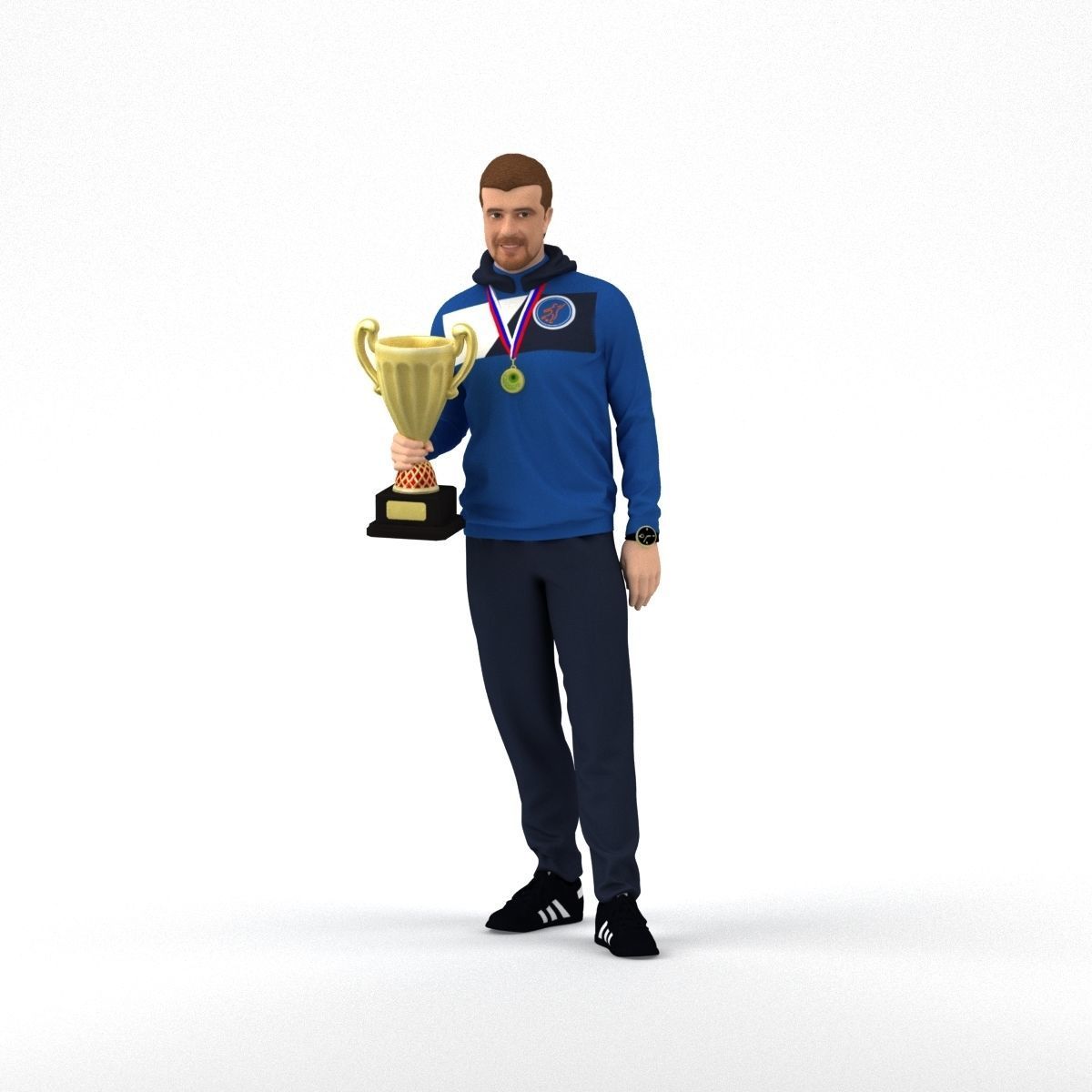 sportsman with cup 1073 3D Print Ready 3D print model_36