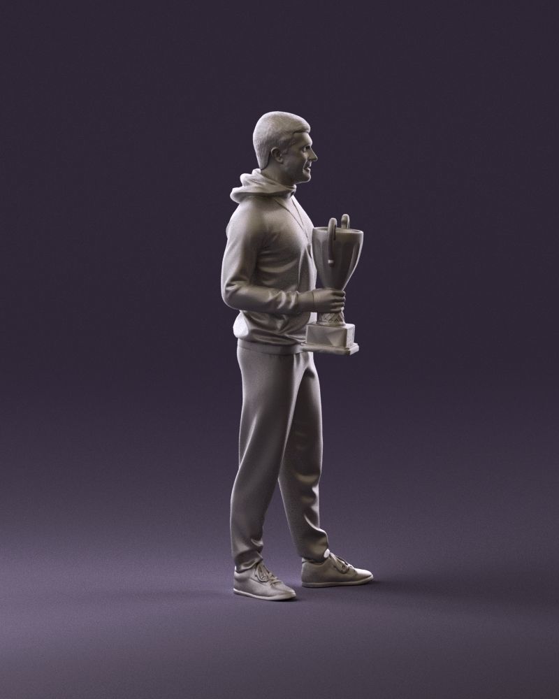 sportsman with cup 1073 3D Print Ready 3D print model_4