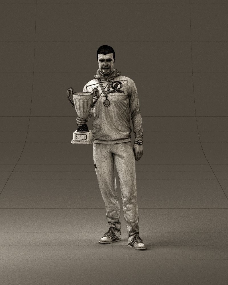 sportsman with cup 1073 3D Print Ready 3D print model_25