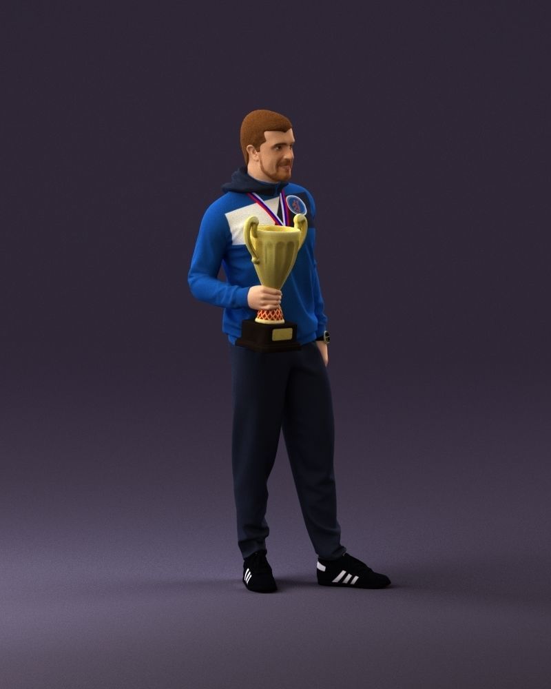 sportsman with cup 1073 3D Print Ready 3D print model_15