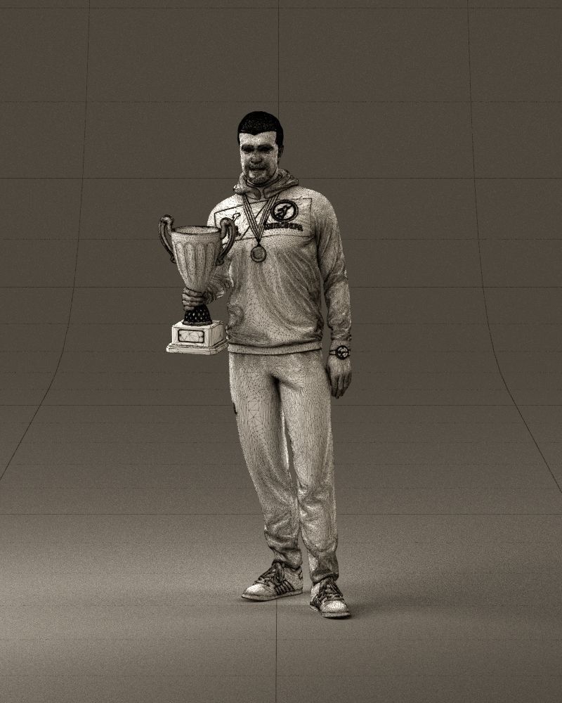 sportsman with cup 1073 3D Print Ready 3D print model_24