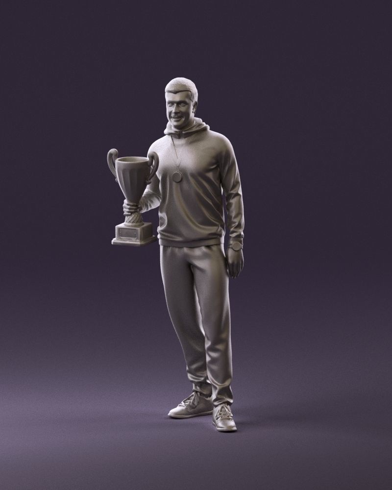 sportsman with cup 1073 3D Print Ready 3D print model_11