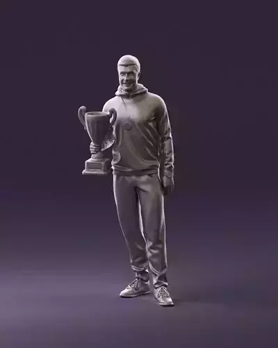 sportsman with cup 1073 3D Print Ready